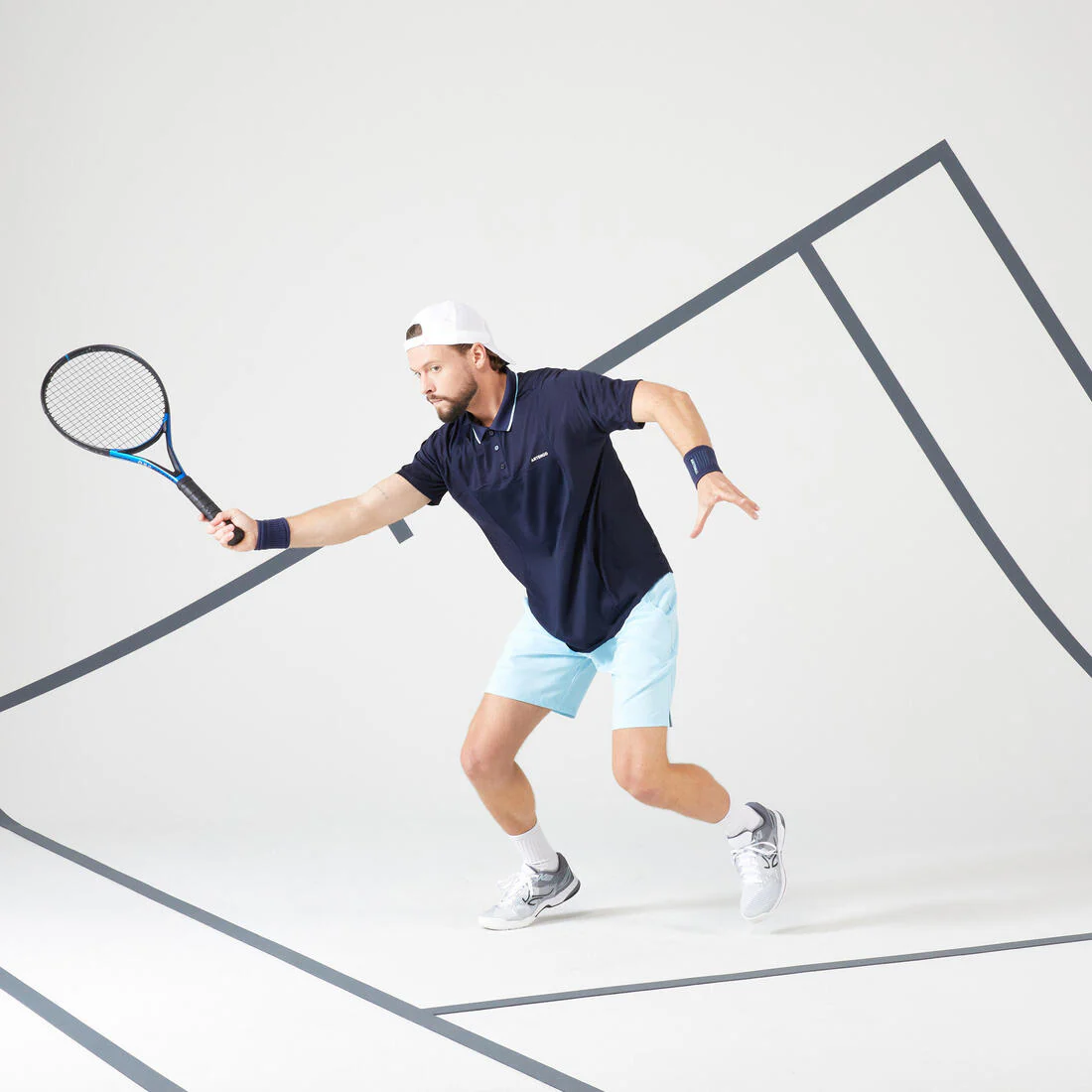 Polo tennis manches courtes Homme - Artengo DRY Marine - Image 18