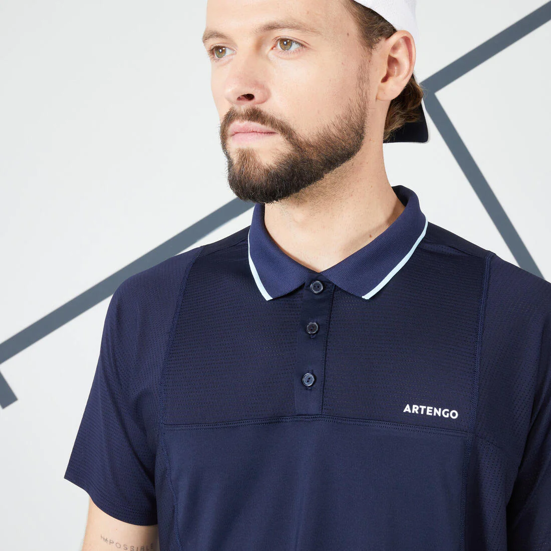 Polo tennis manches courtes Homme - Artengo DRY Marine - Image 7