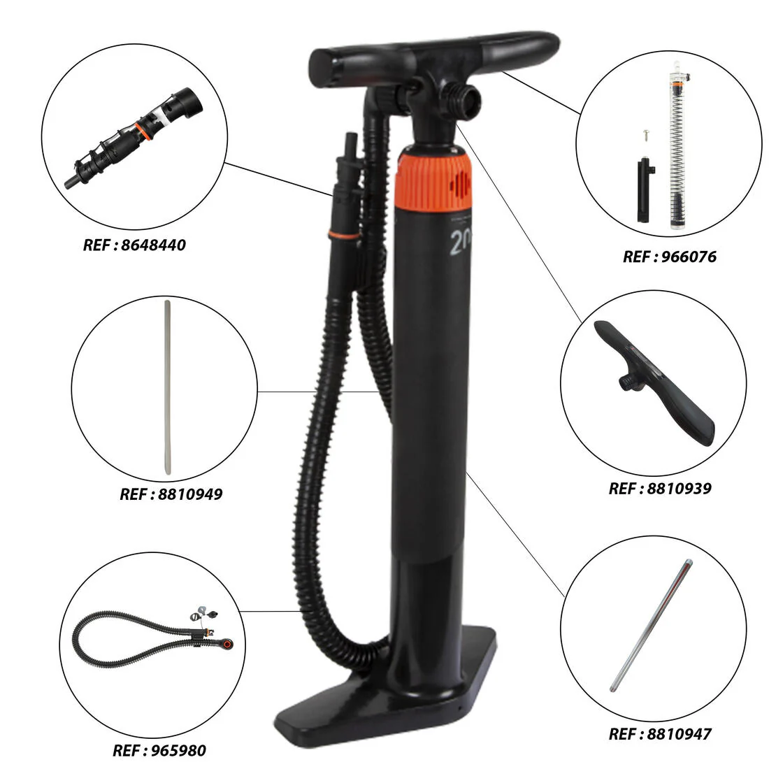Pompe facile stand up paddle et kayak double action haute pression 0-20psi - Image 5