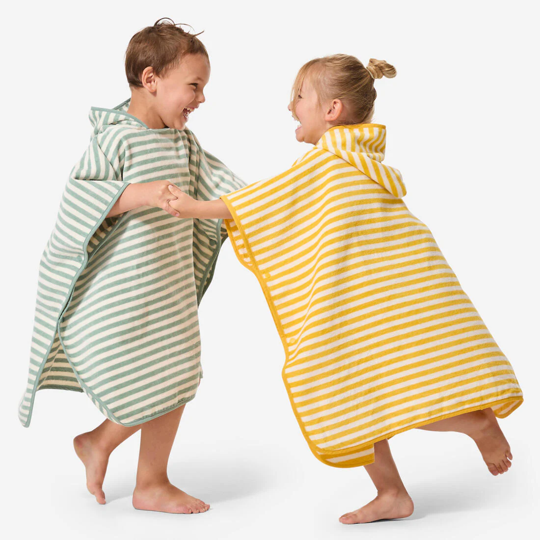 Poncho de bain bébé, rayures - Image 3
