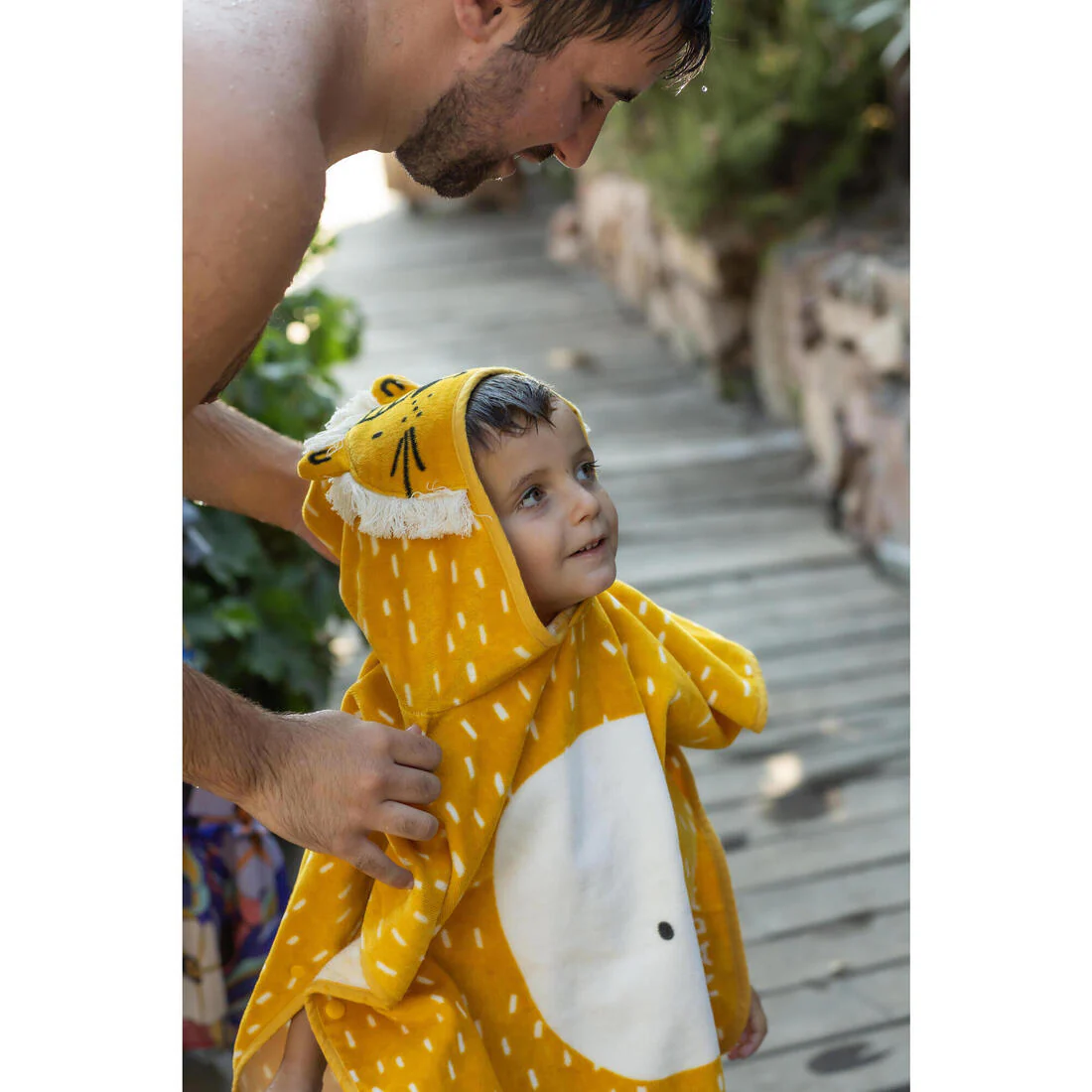 Poncho de bain coton bébé - lion - Image 15