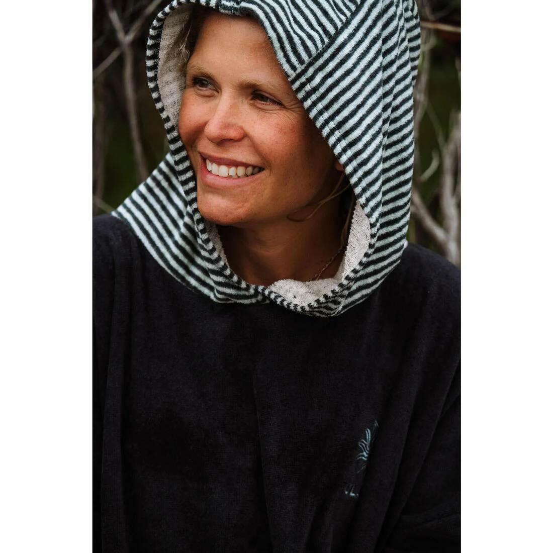 Poncho de plage surf adulte à partir de 150 cm, 900 Fish bleu gris - Image 8