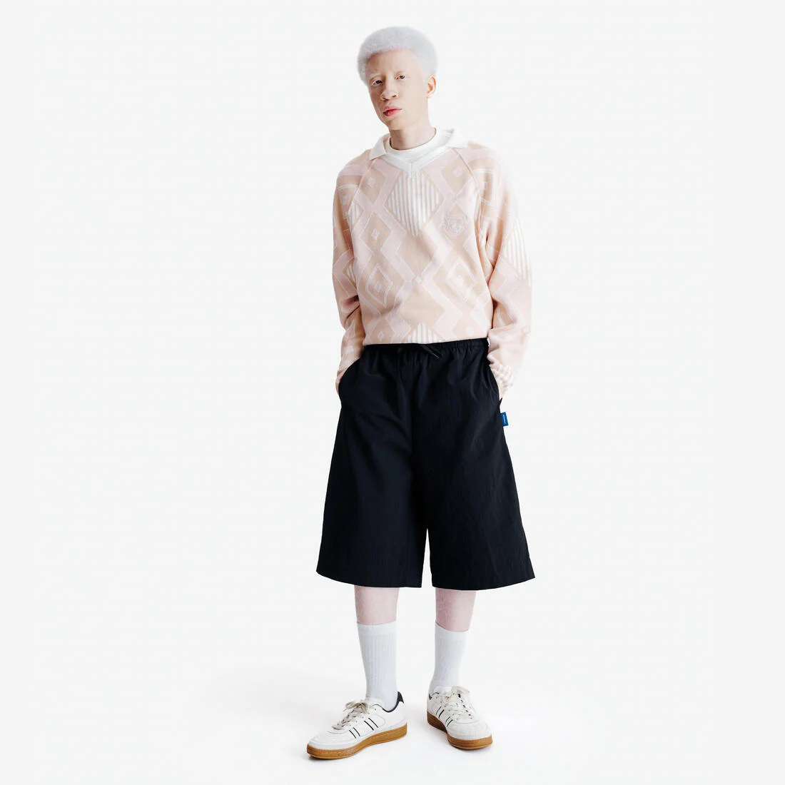 Pull homme, Heritage, rose et blanc - Image 2