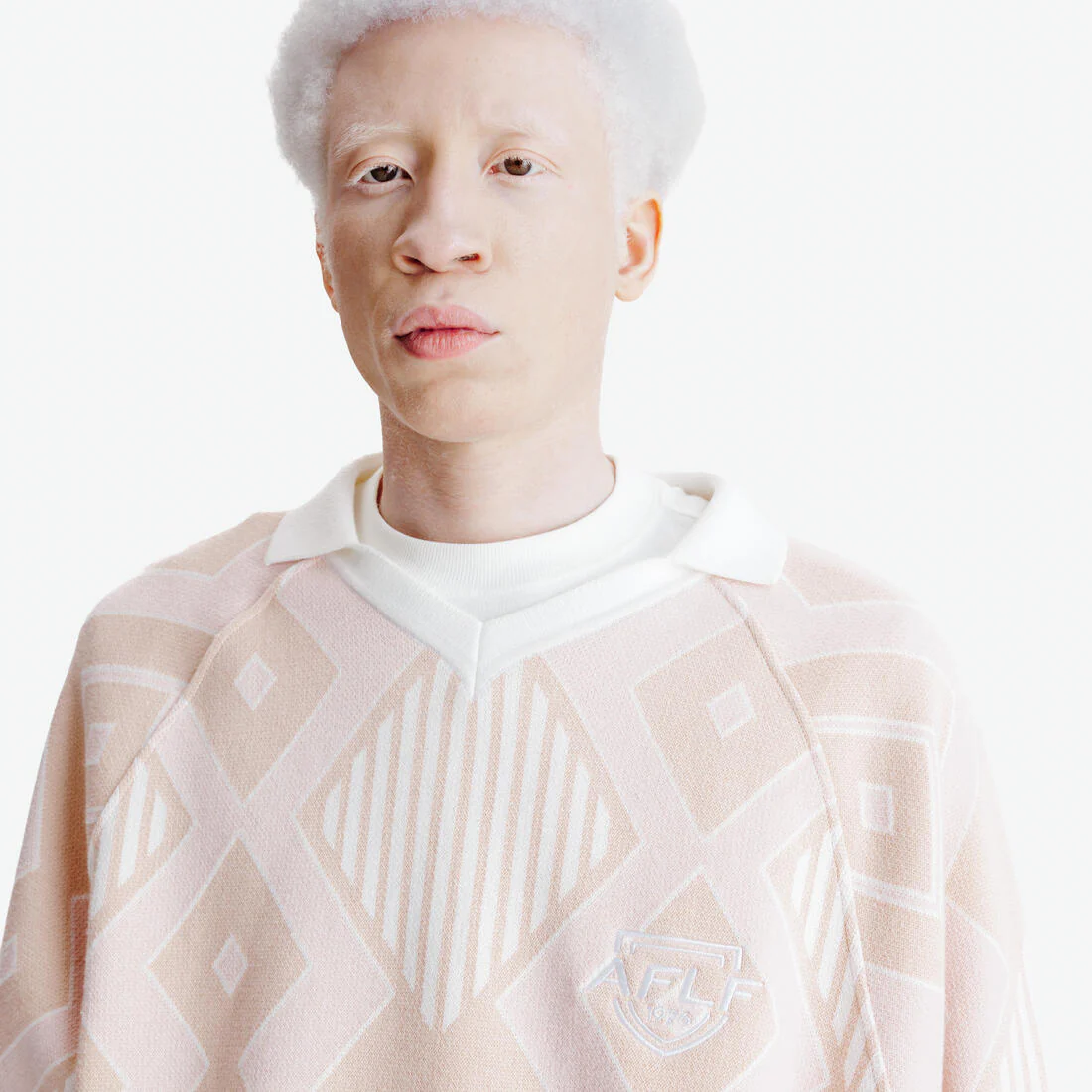 Pull homme, Heritage, rose et blanc - Image 3