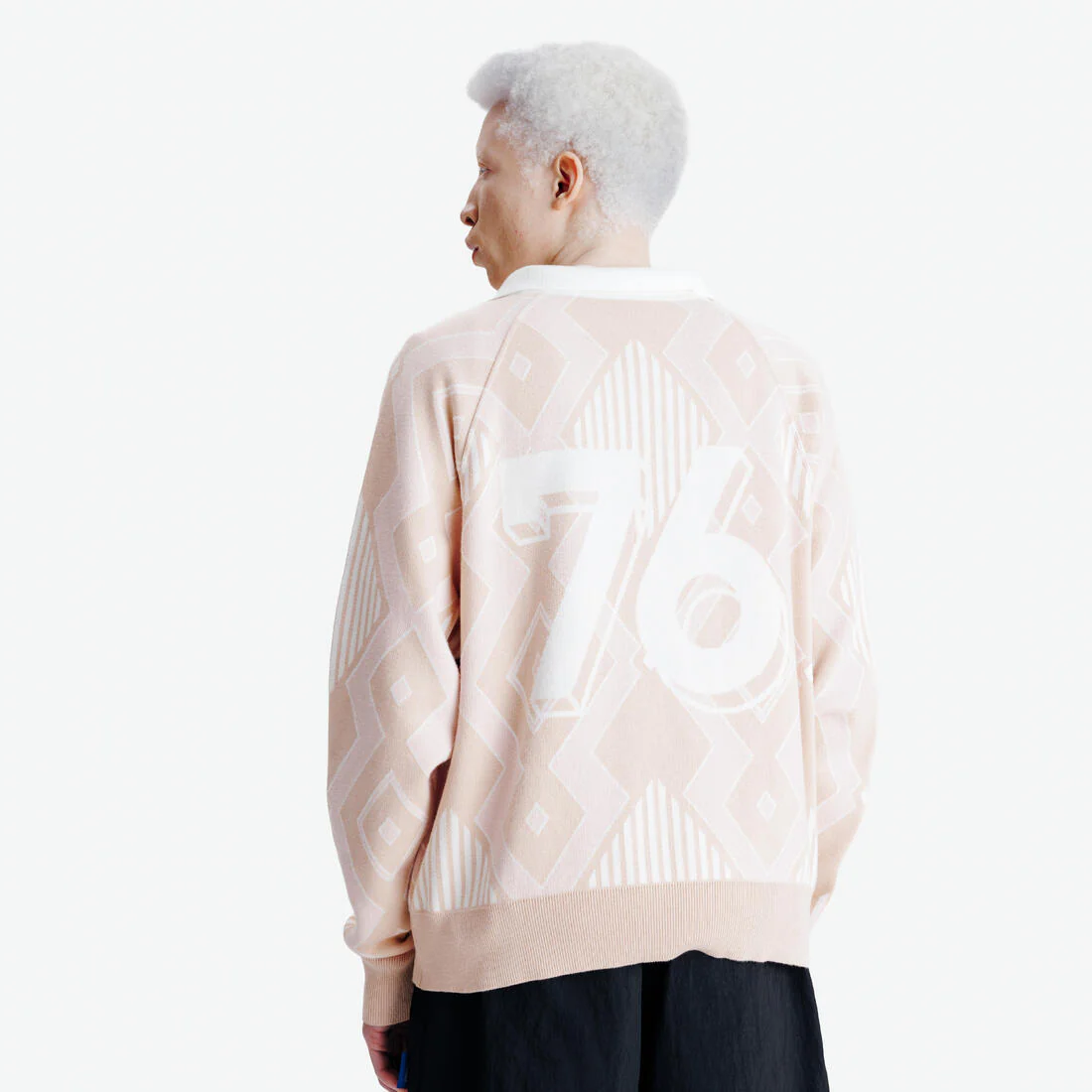 Pull homme, Heritage, rose et blanc - Image 4