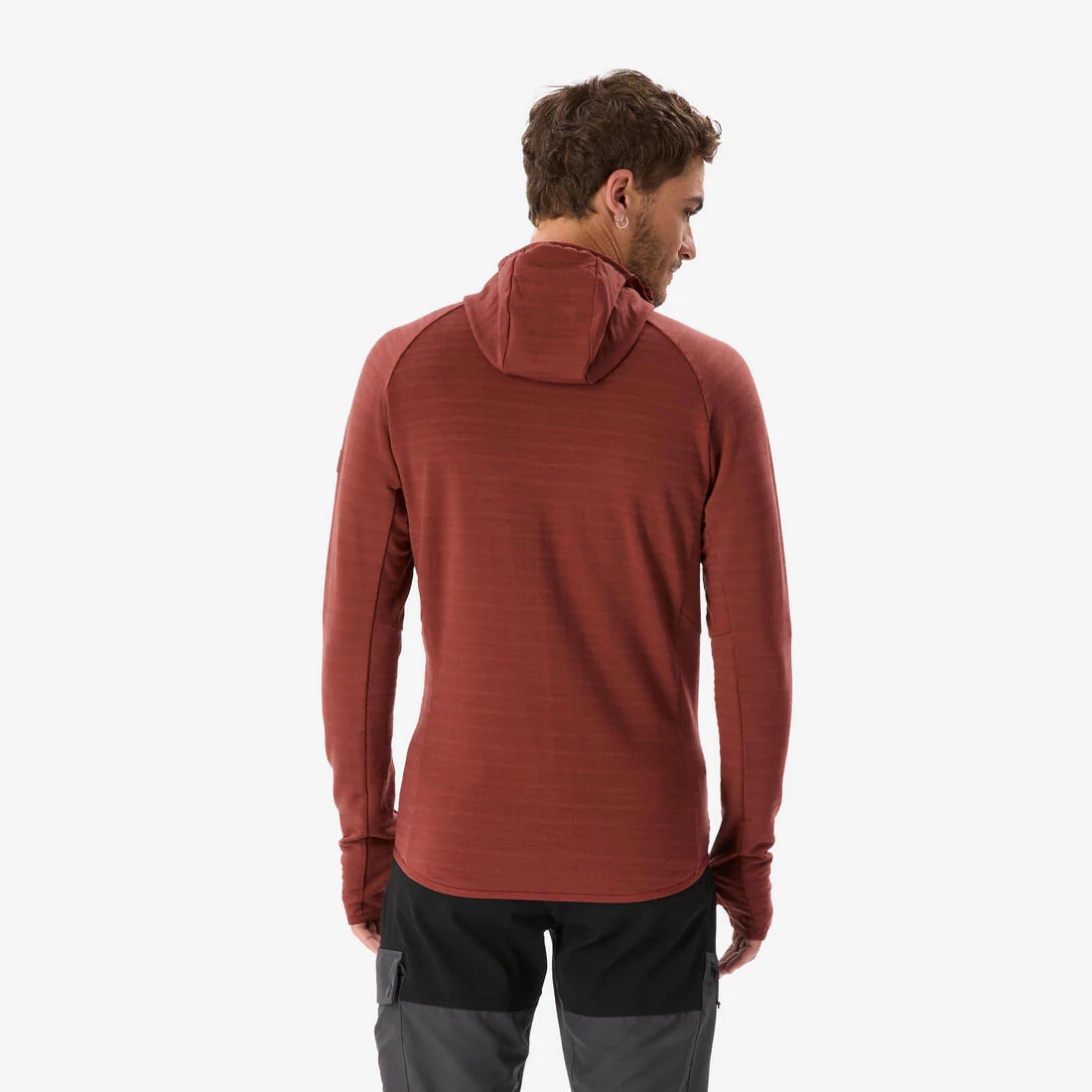 Pull technique à capuche en laine mérinos homme, Resist - Image 4