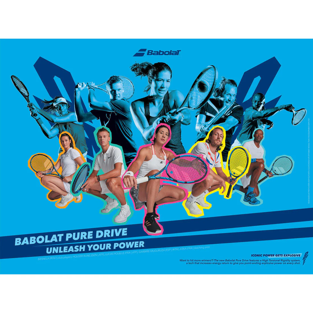 Raquette de tennis adulte - Babolat Pure Drive Bleu 300g - Image 6