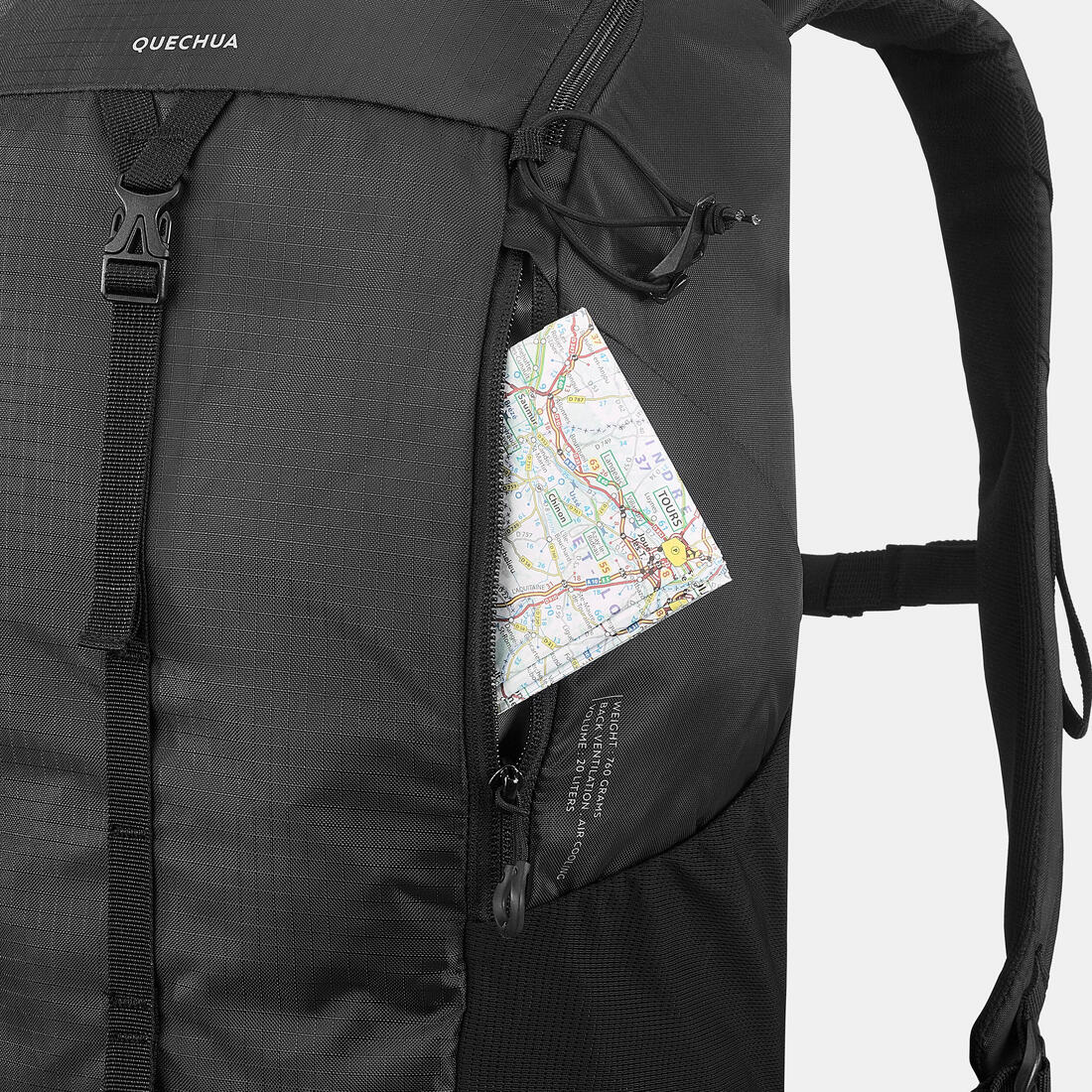 Sac à dos de randonnée montagne 20L, MH100 noir - Image 13