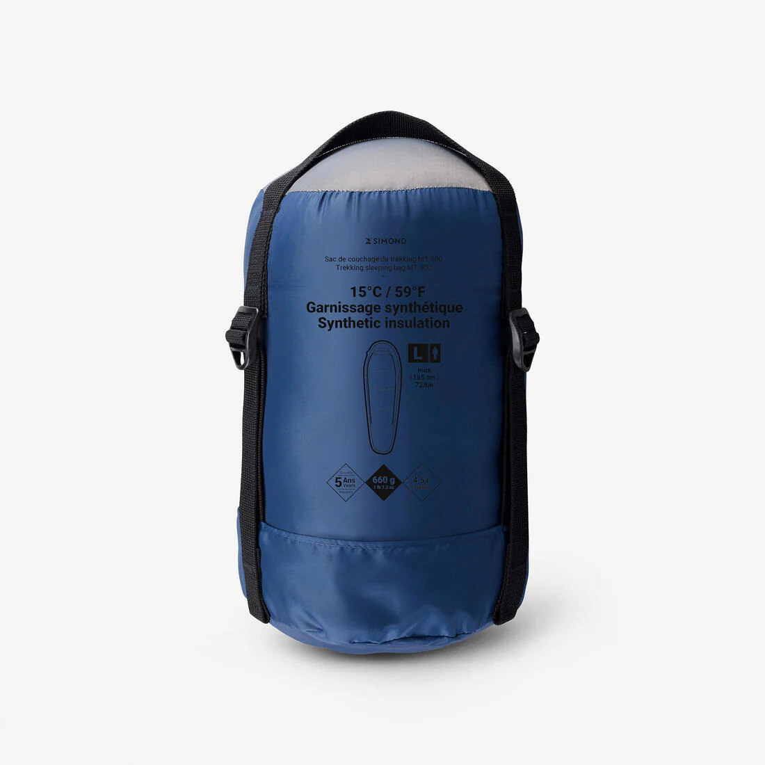 Sac de couchage de trekking 15°C jumelable et compact, MT500 synthétique - Image 7