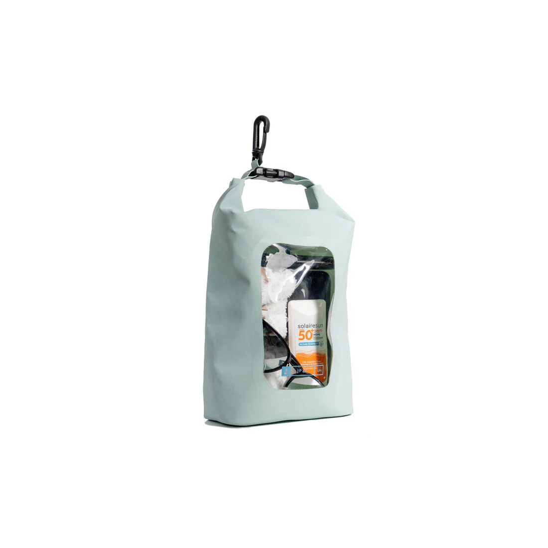 Sac étanche vert (IPX6) de 2,5 l avec fenêtre de visibilité. - Image 3