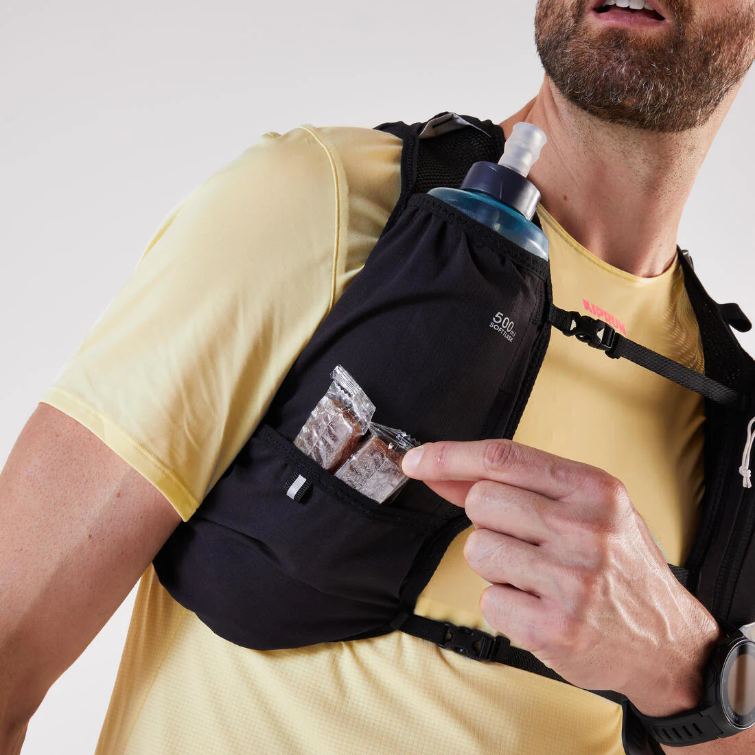 Sac trail running mixte + poche à eau 1L incluse- KIPRUN 500 8L - Image 10