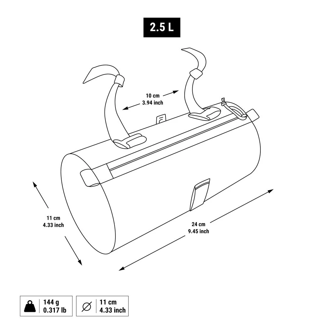 SACOCHE VELO DE GUIDON 2.5 LITRES ACTV 100 - Image 4