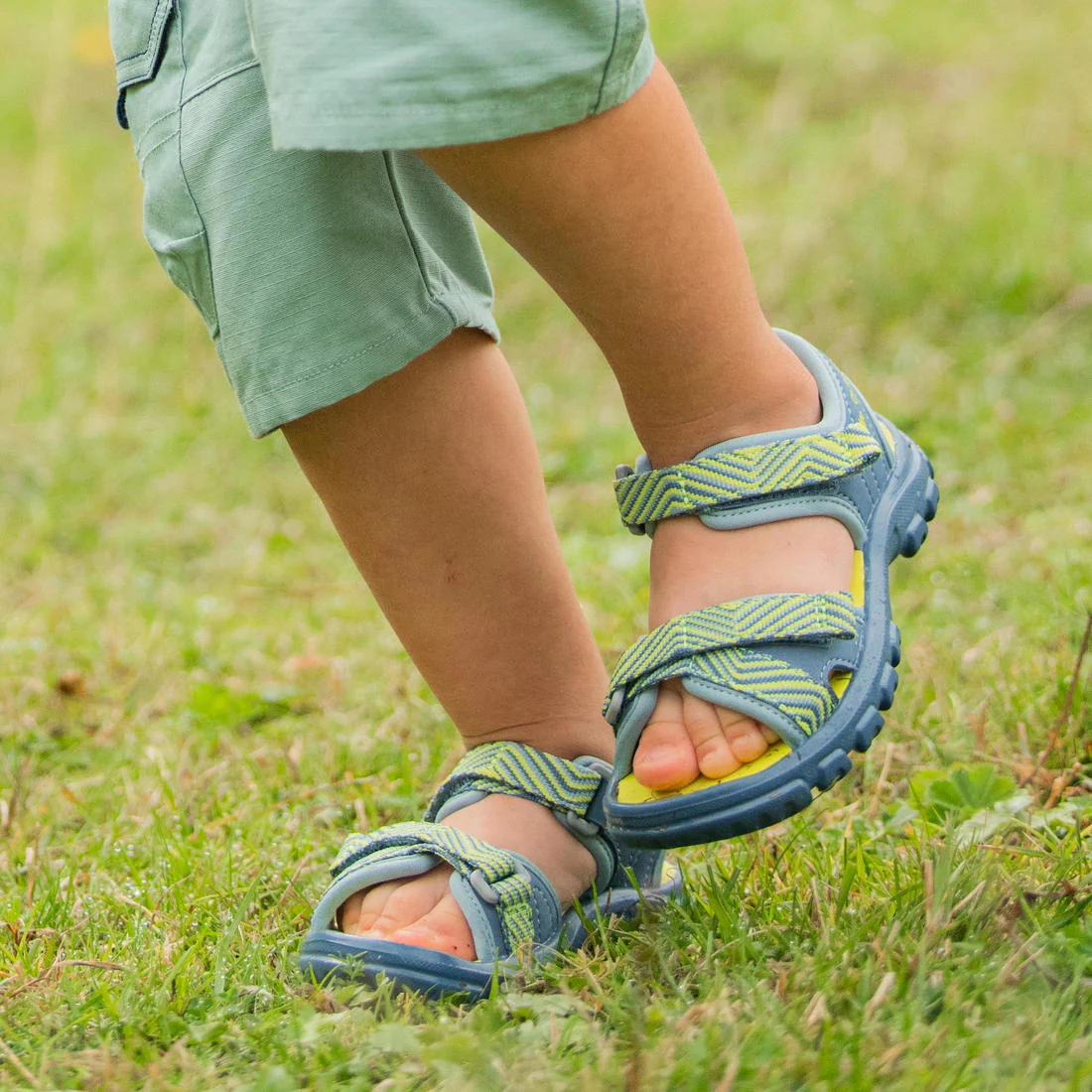 Sandales de randonnée enfant - MH100 KID bleues et jaunes - 24 AU 31 - Image 19