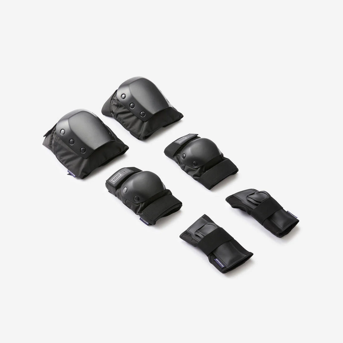 Set 3 protections noires de skateboard pour adultes decathlon pad500 - Image 7