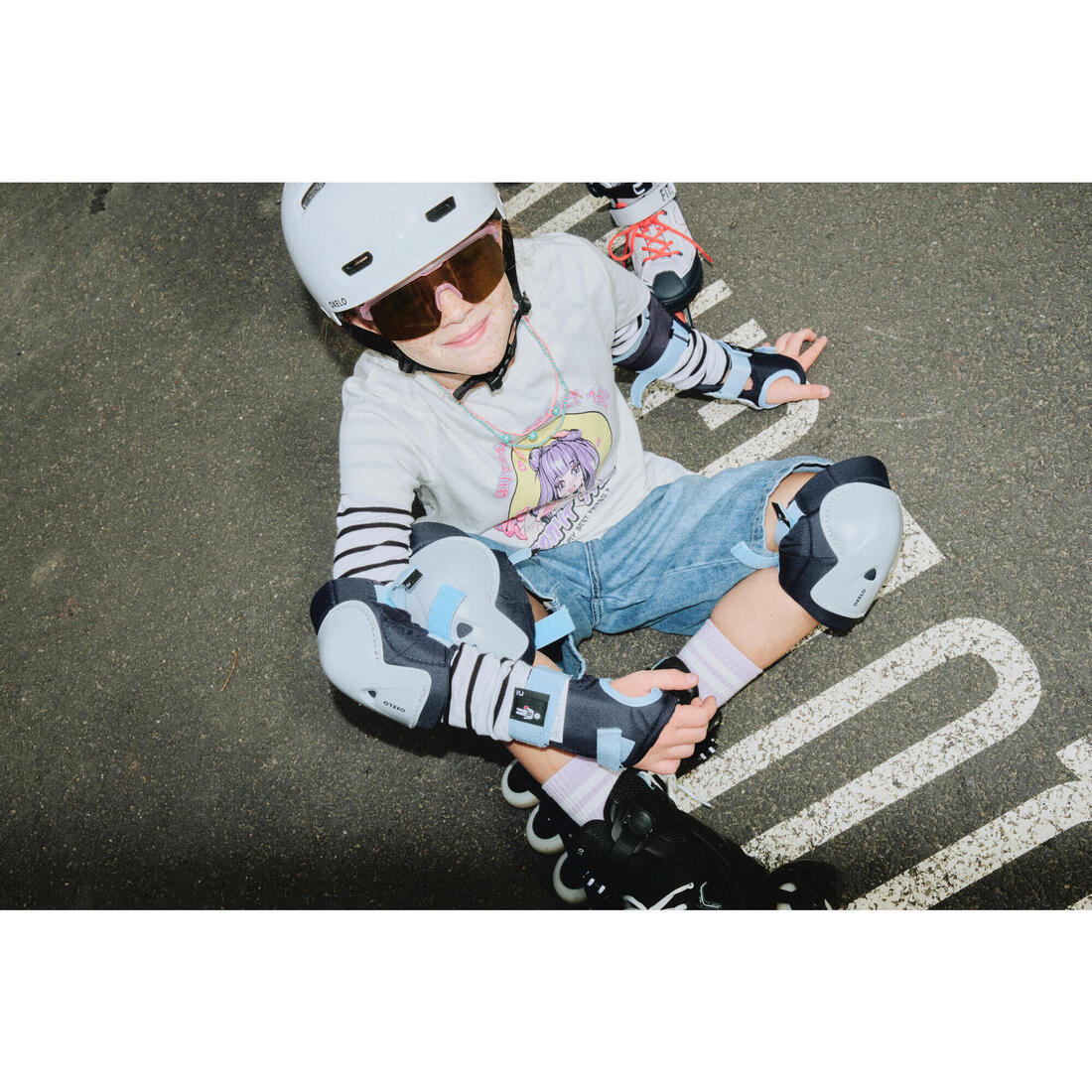 Set 3x2 protections roller trottinette skate enfant PLAY - Image 39
