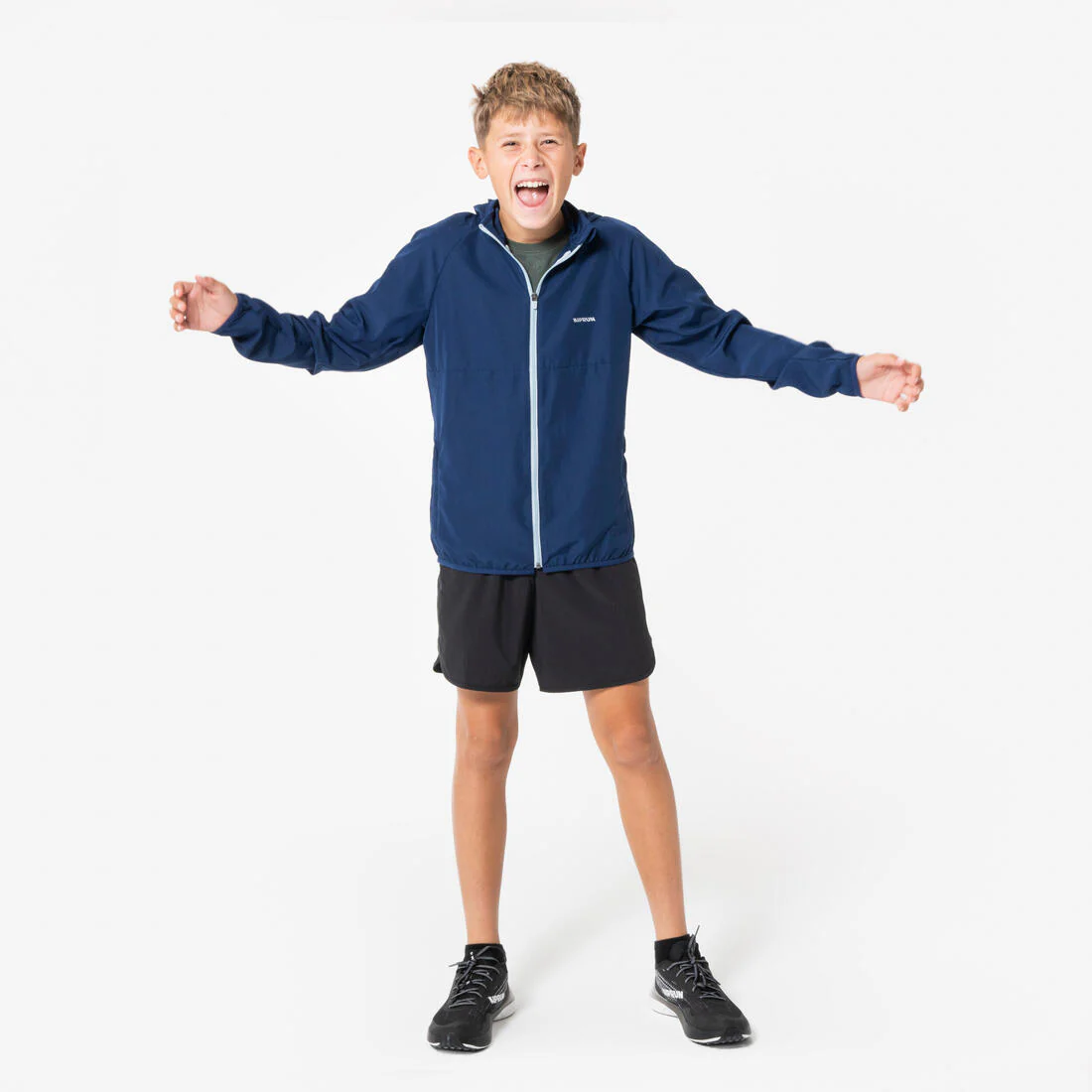 Short de Running respirant Enfant - KIPRUN dry+ 900 noir et gris - Image 8