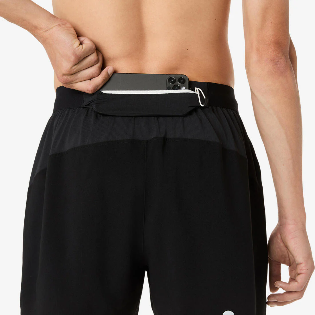 Short trail running homme, Asics FUJITRAIL noir et gris - Image 6