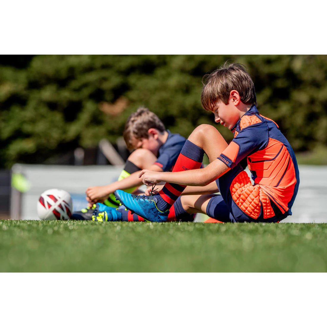 Sous-short de protection de rugby Enfant - R500 orange - Image 11