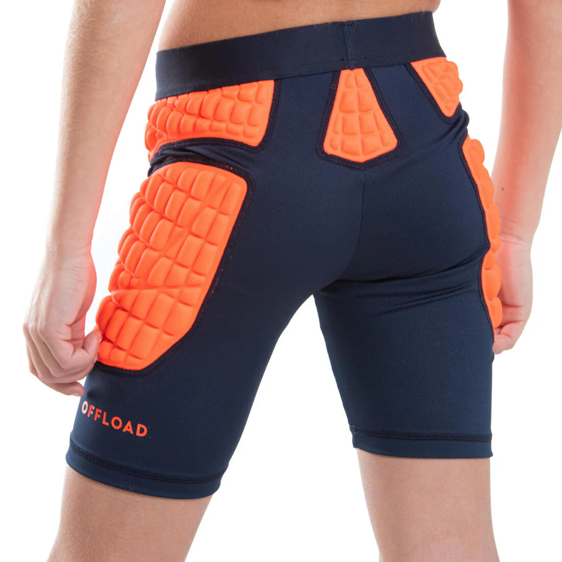 Sous-short de protection de rugby Enfant - R500 orange - Image 3