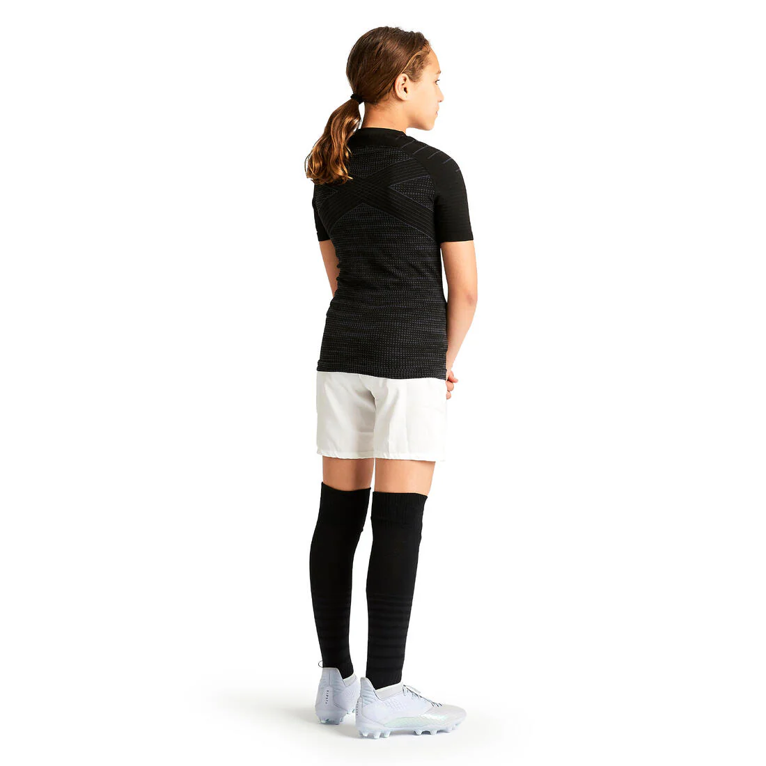 SOUS-VETEMENT THERMIQUE HAUT MANCHES COURTES  ENFANT NOIR KEEPDRY 500 - Image 8
