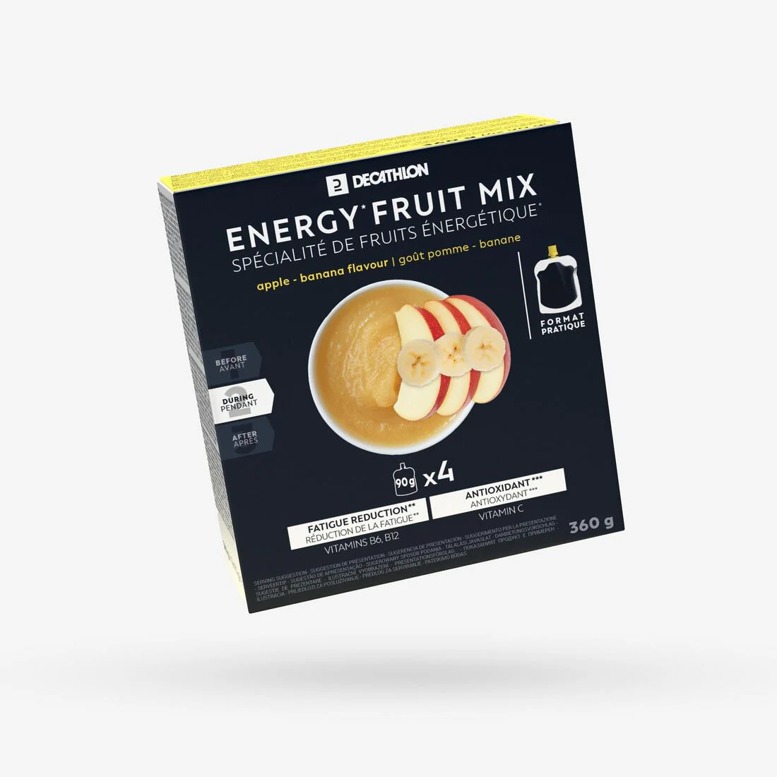 Spécialité de fruits énergétique pomme et fruits rouges 4 x 90g - Image 2