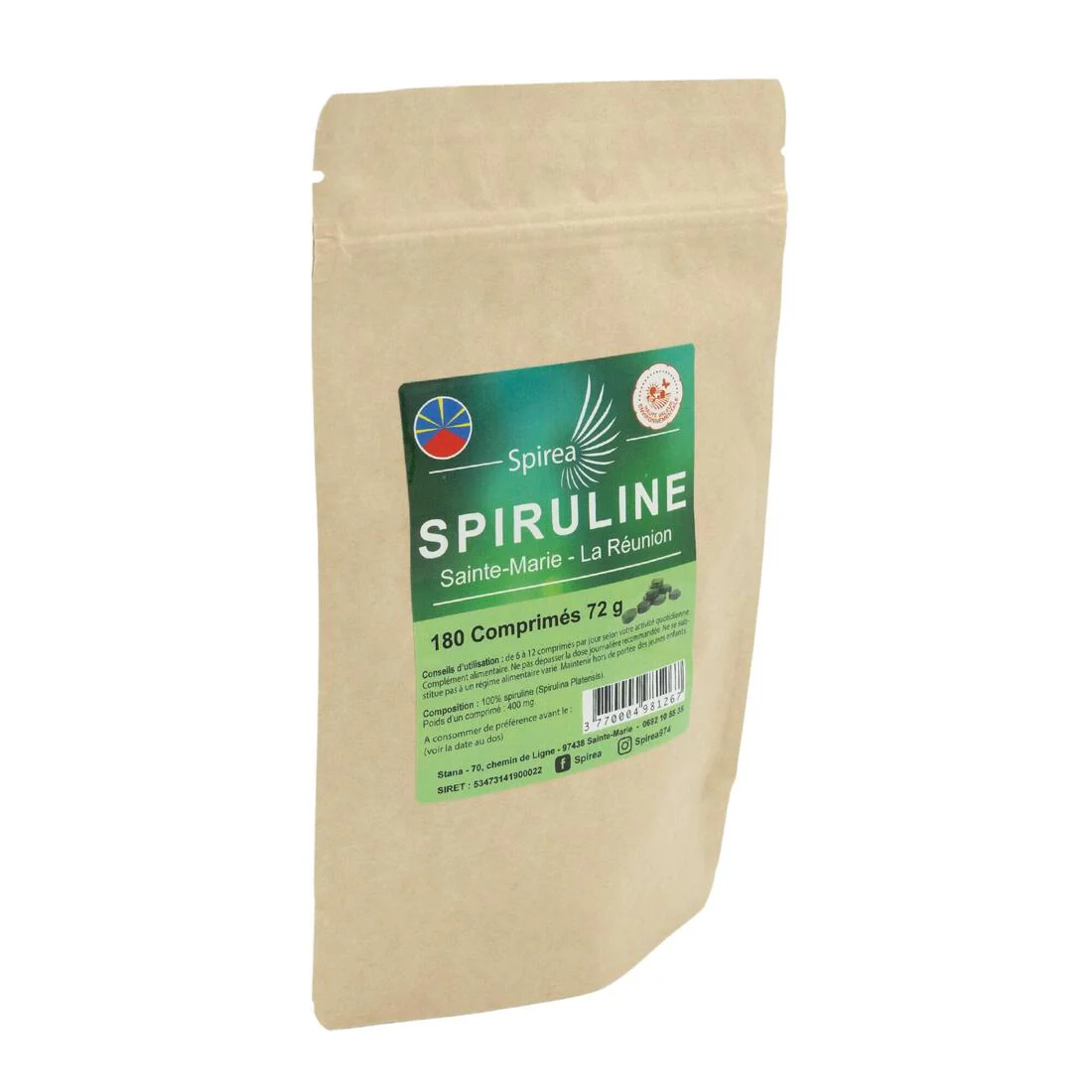 SPIREA-Spiruline 100 % comprimés - 72 gr - 180 cp - Image 3