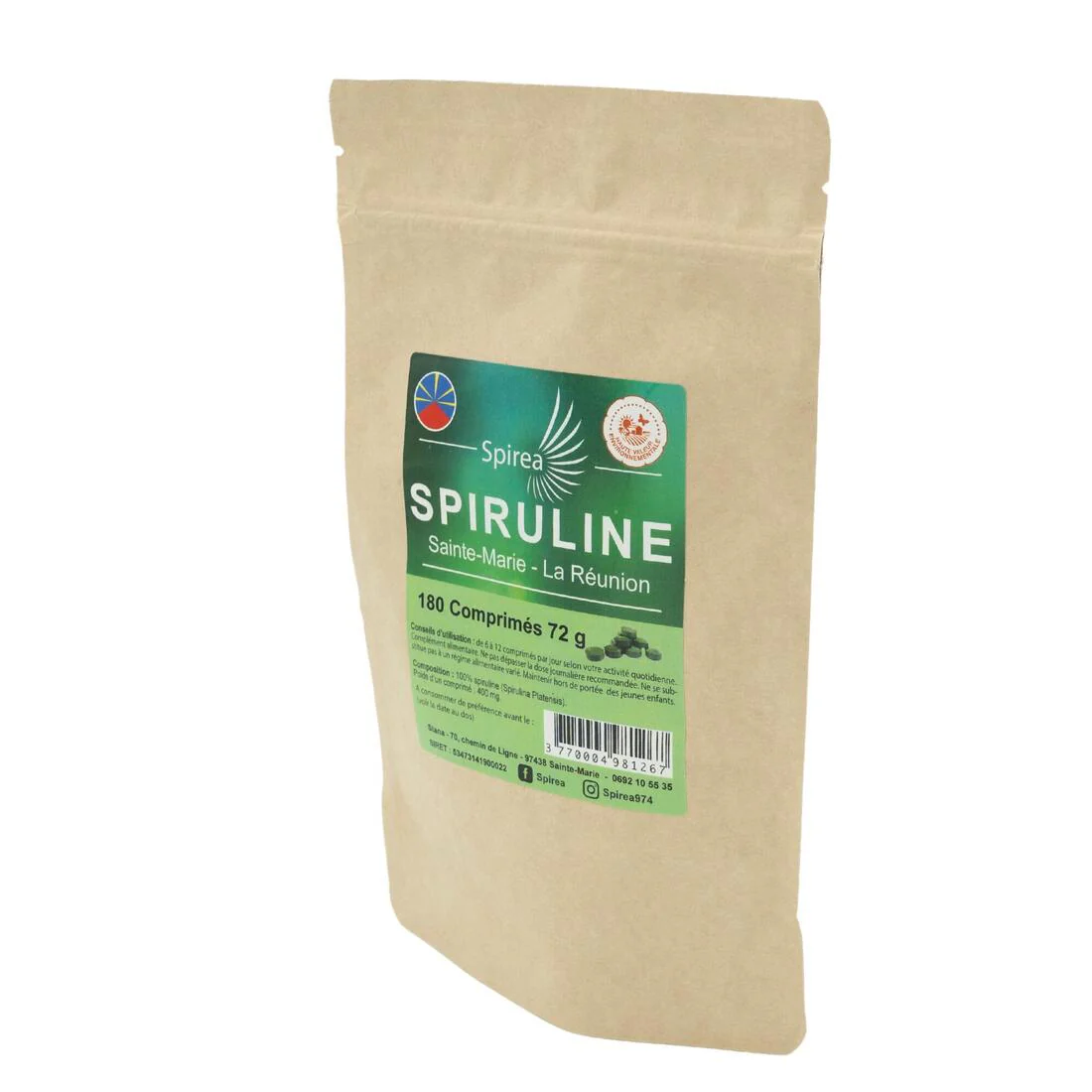 SPIREA-Spiruline 100 % comprimés - 72 gr - 180 cp - Image 4