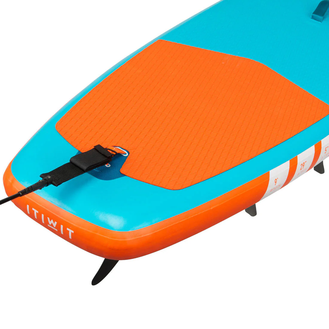 STAND UP PADDLE GONFLABLE DÉBUTANT 9 PIEDS BLEU ET ORANGE - Image 9