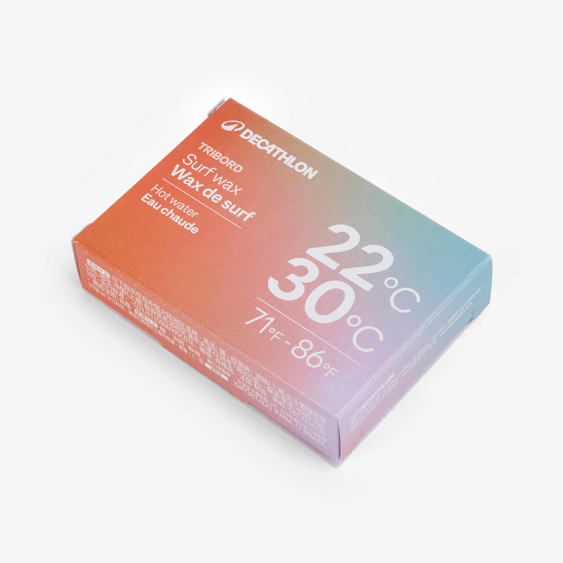 Surf wax d'origine naturelle pour eau chaude de 22 à 30 °c.