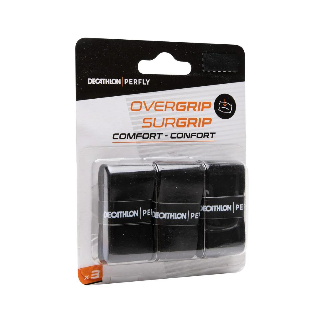 Surgrip de Badminton Confort X 3 - Noir - Image 4