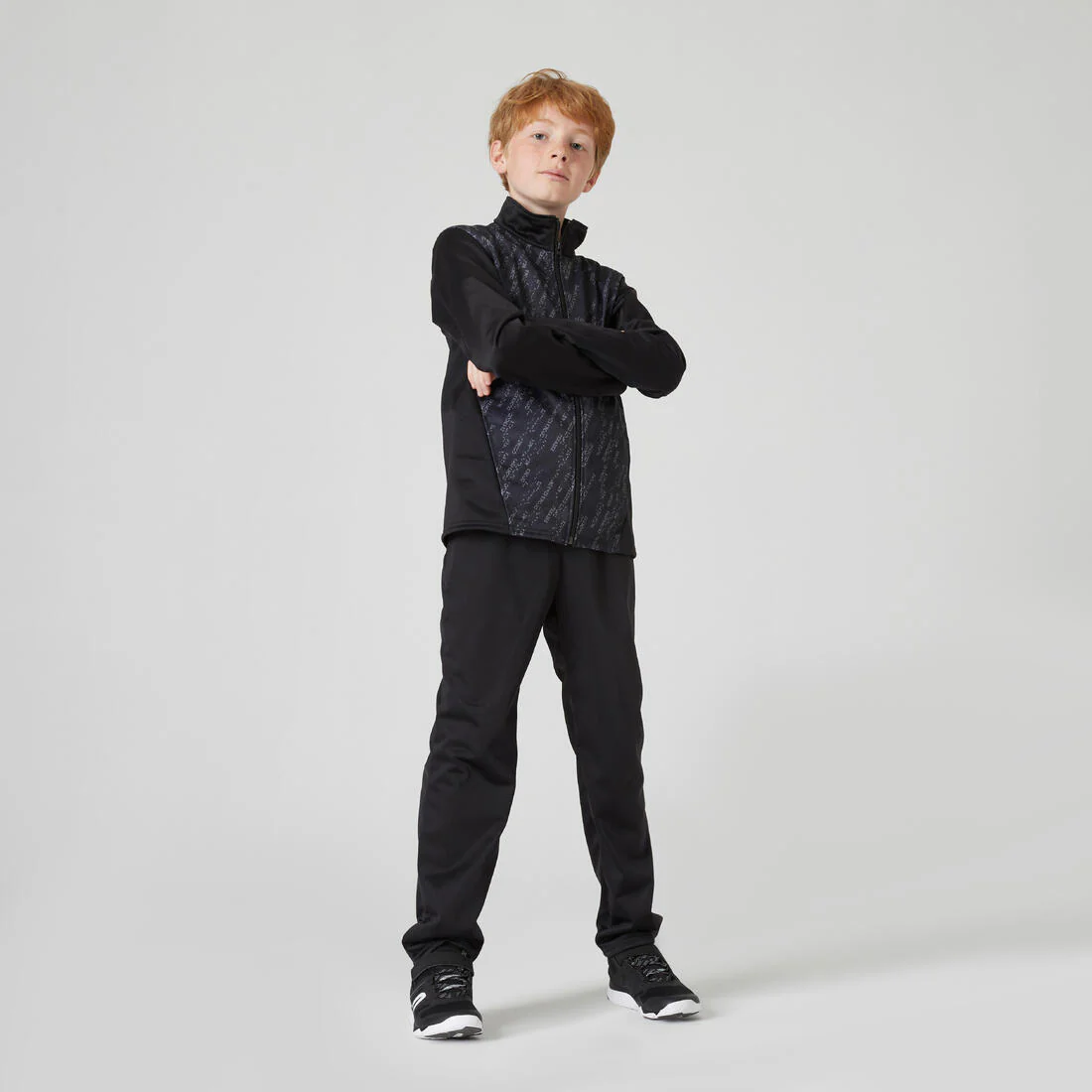 Survêtement enfant synthétique respirant - Gym'y noir et imprimé - Image 8