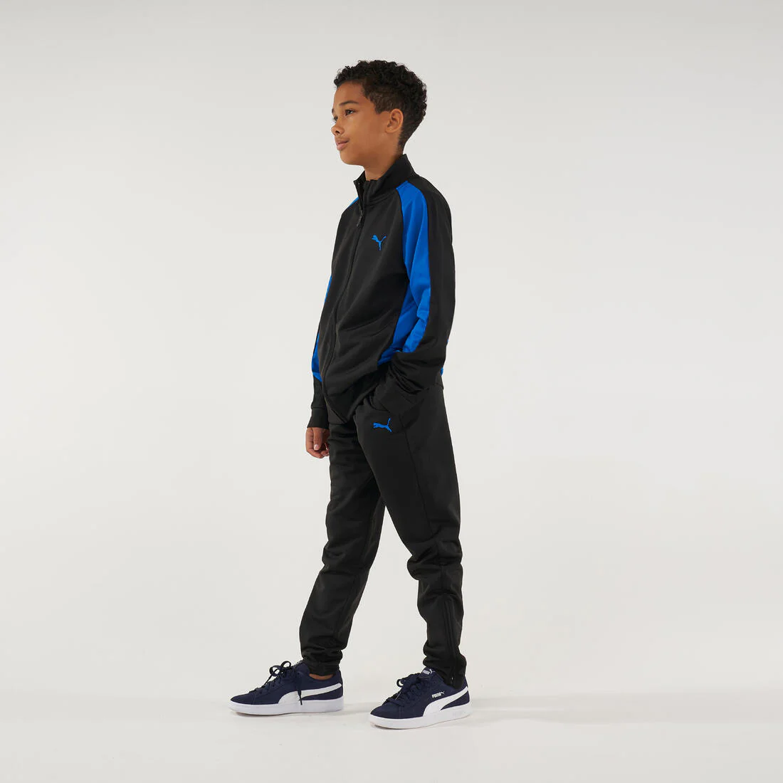 Survêtement enfant synthétique respirant - noir et bleu PUMA - Image 2