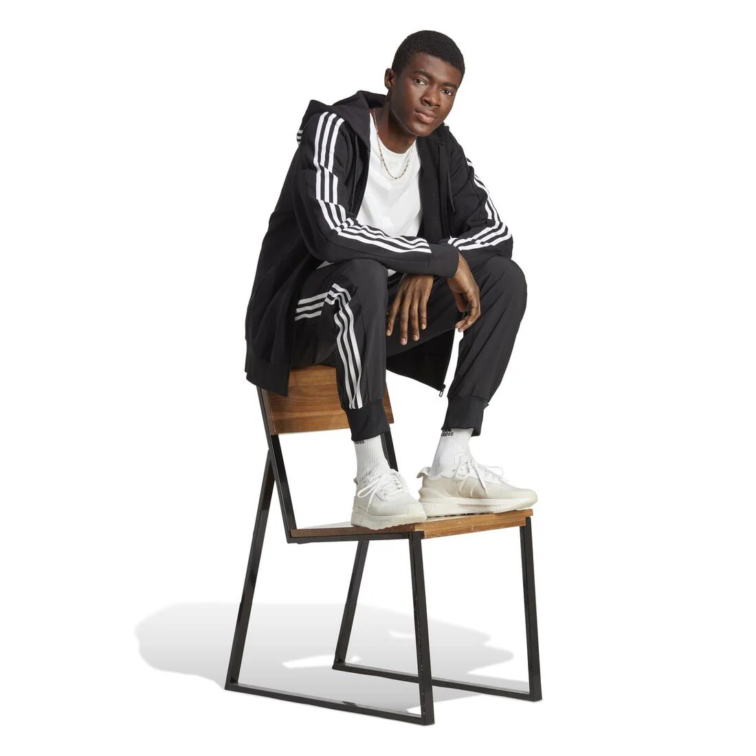 SWEAT A CAPUCHE DE FITNESS SOFT TRAINING ADIDAS HOMME NOIR - Image 3
