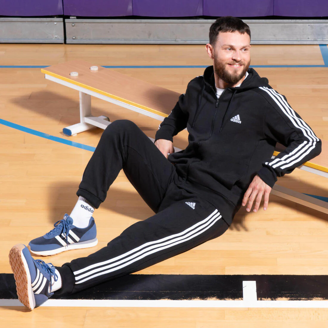 SWEAT A CAPUCHE DE FITNESS SOFT TRAINING ADIDAS HOMME NOIR - Image 6