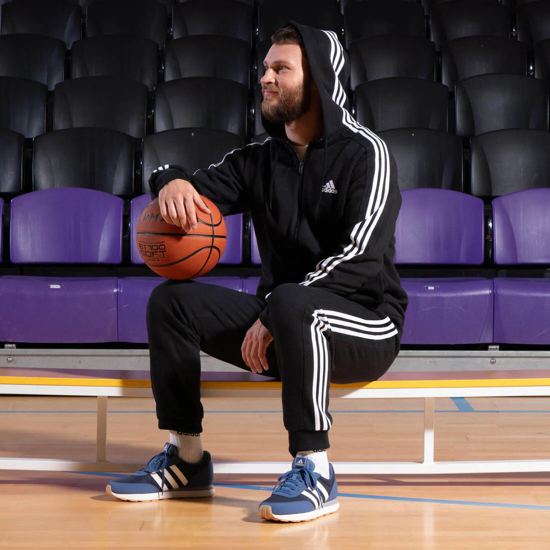 SWEAT A CAPUCHE DE FITNESS SOFT TRAINING ADIDAS HOMME NOIR - Image 7