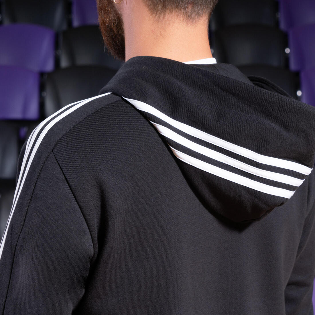 SWEAT A CAPUCHE DE FITNESS SOFT TRAINING ADIDAS HOMME NOIR - Image 9