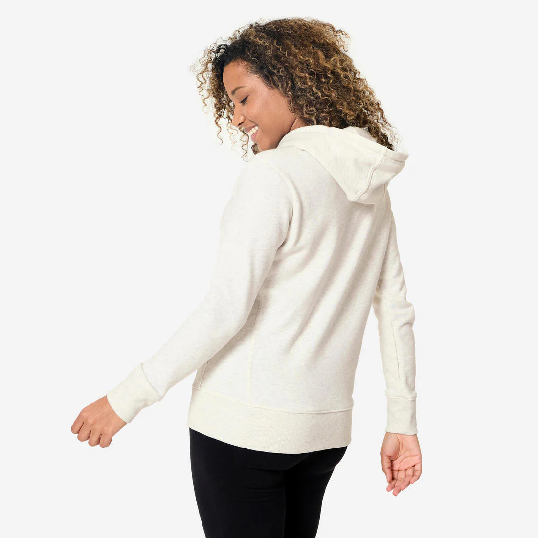 Sweat à capuche en coton fitness femme - Image 12