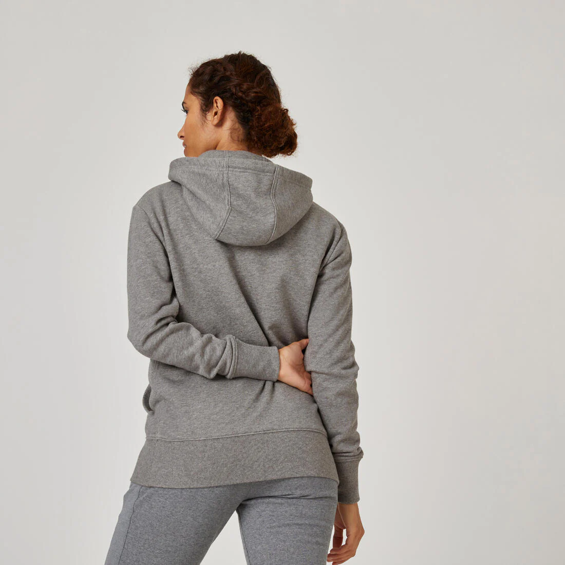 Sweat à capuche en coton fitness femme - Image 50