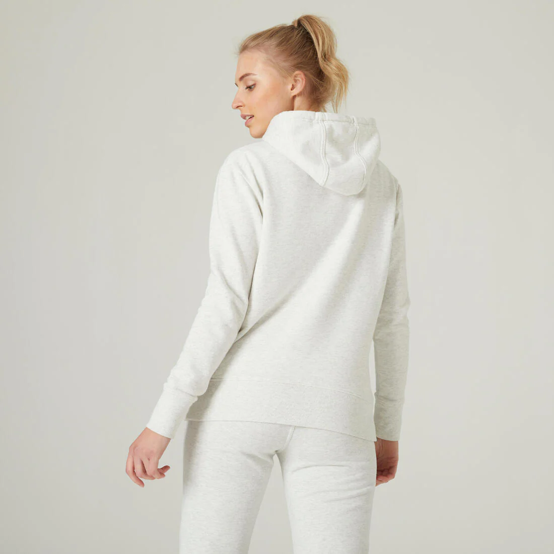 Sweat à capuche en coton fitness femme - Image 51