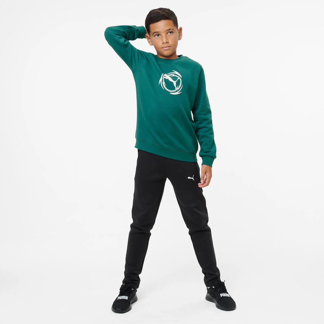 Sweat à capuche enfant, vert - Image 5