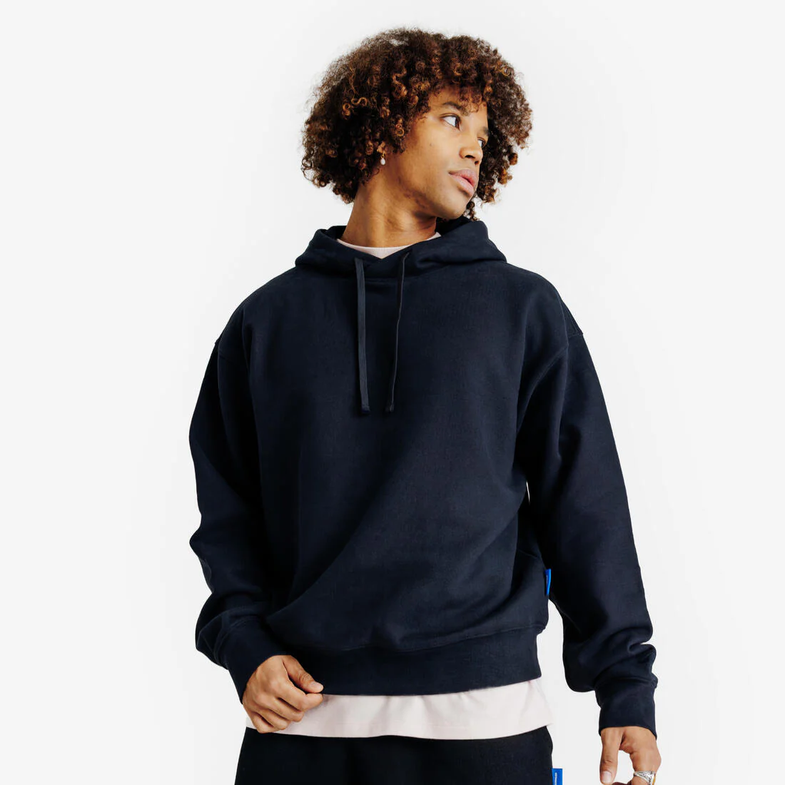 Sweat à capuche oversize homme, Elementals, noir