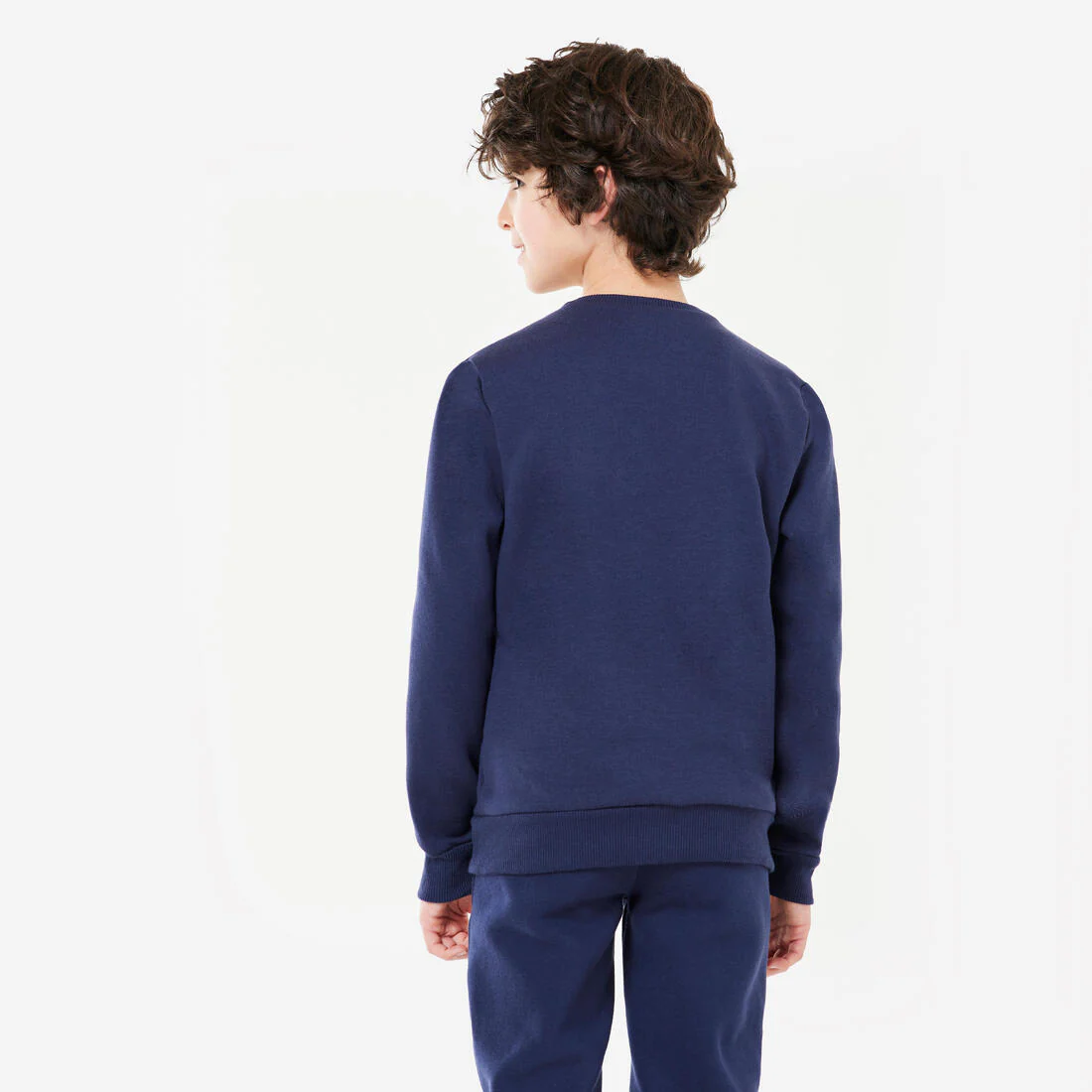 Sweat col rond mixte, chaud enfant, bleu foncé - Image 4