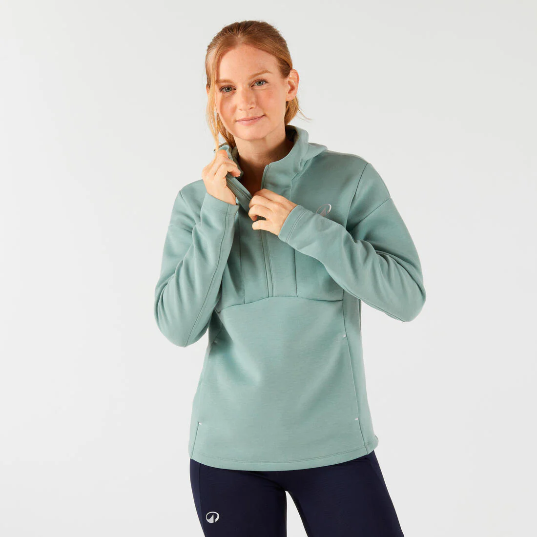 Sweat de tennis zippé à capuche, femme