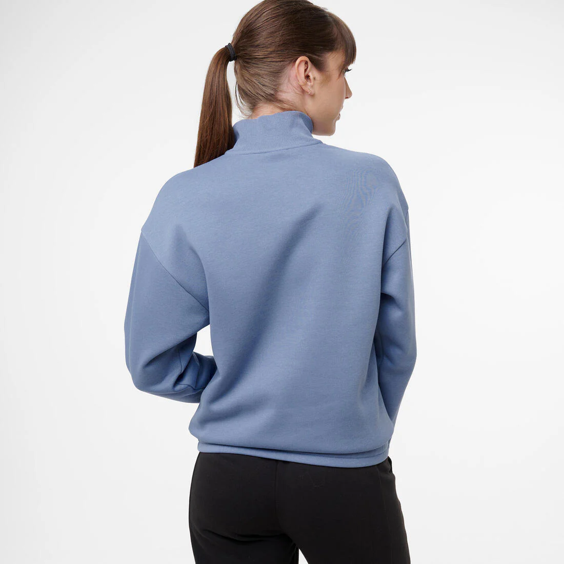 Sweat femme zippé, lavande - Image 3
