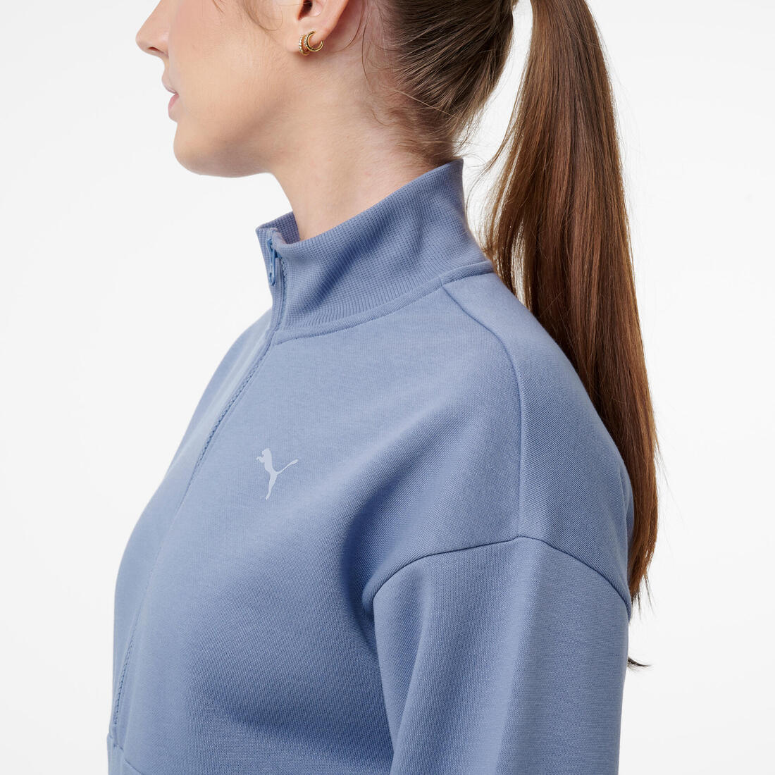 Sweat femme zippé, lavande - Image 7