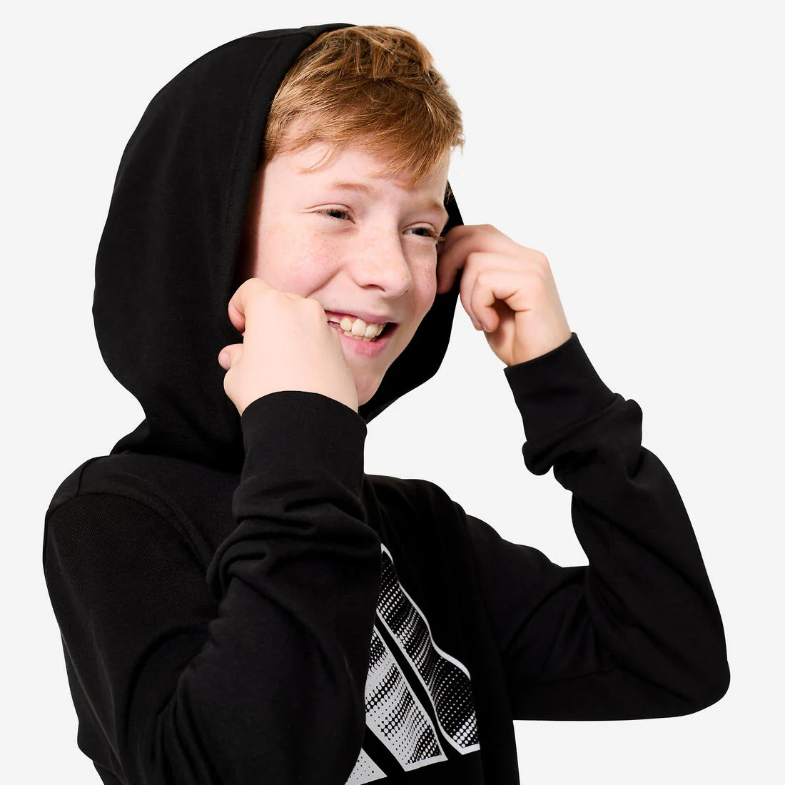 Sweat-shirt à capuche enfant, noir - Image 5