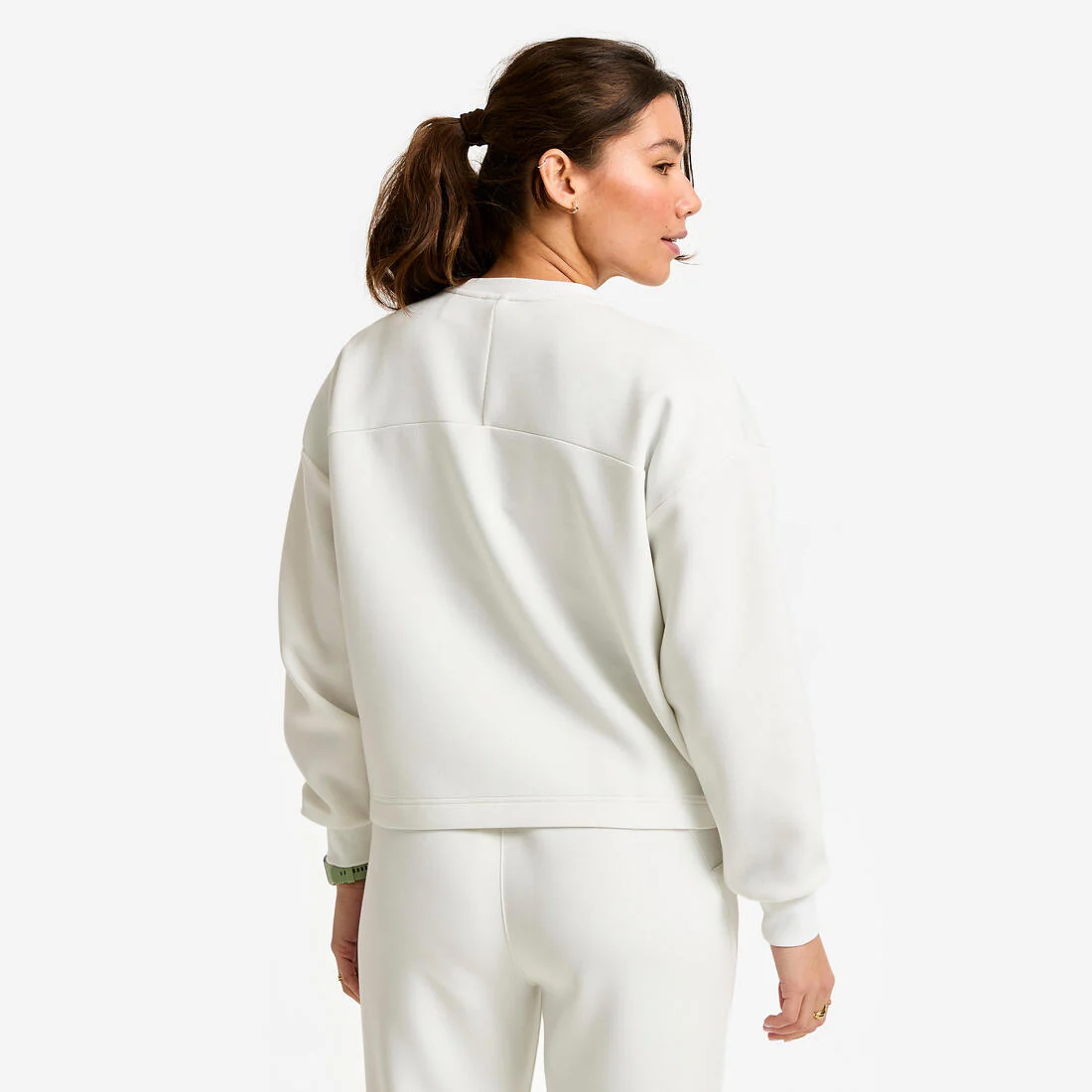 Sweat-shirt blanc, femme - Image 3