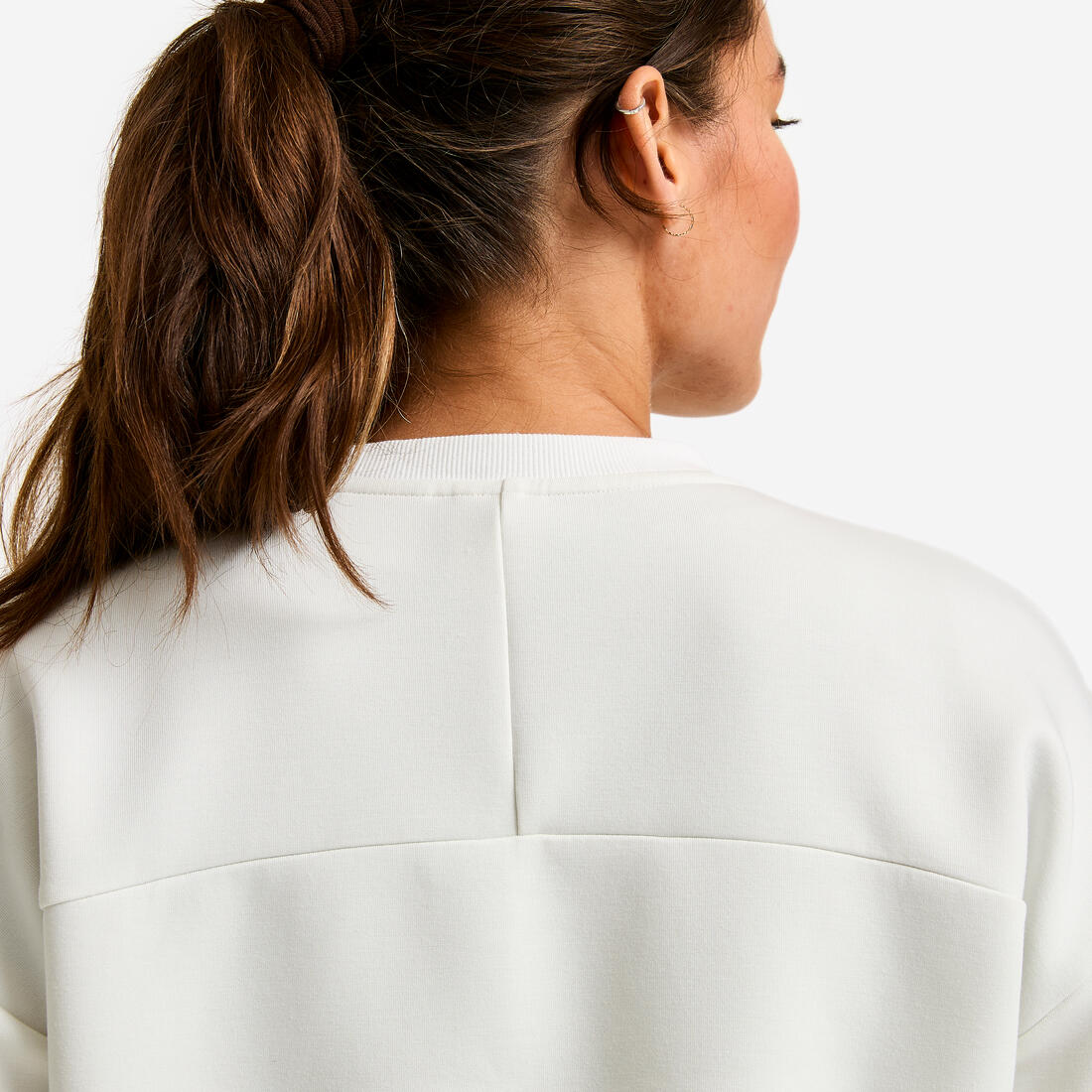 Sweat-shirt blanc, femme - Image 4