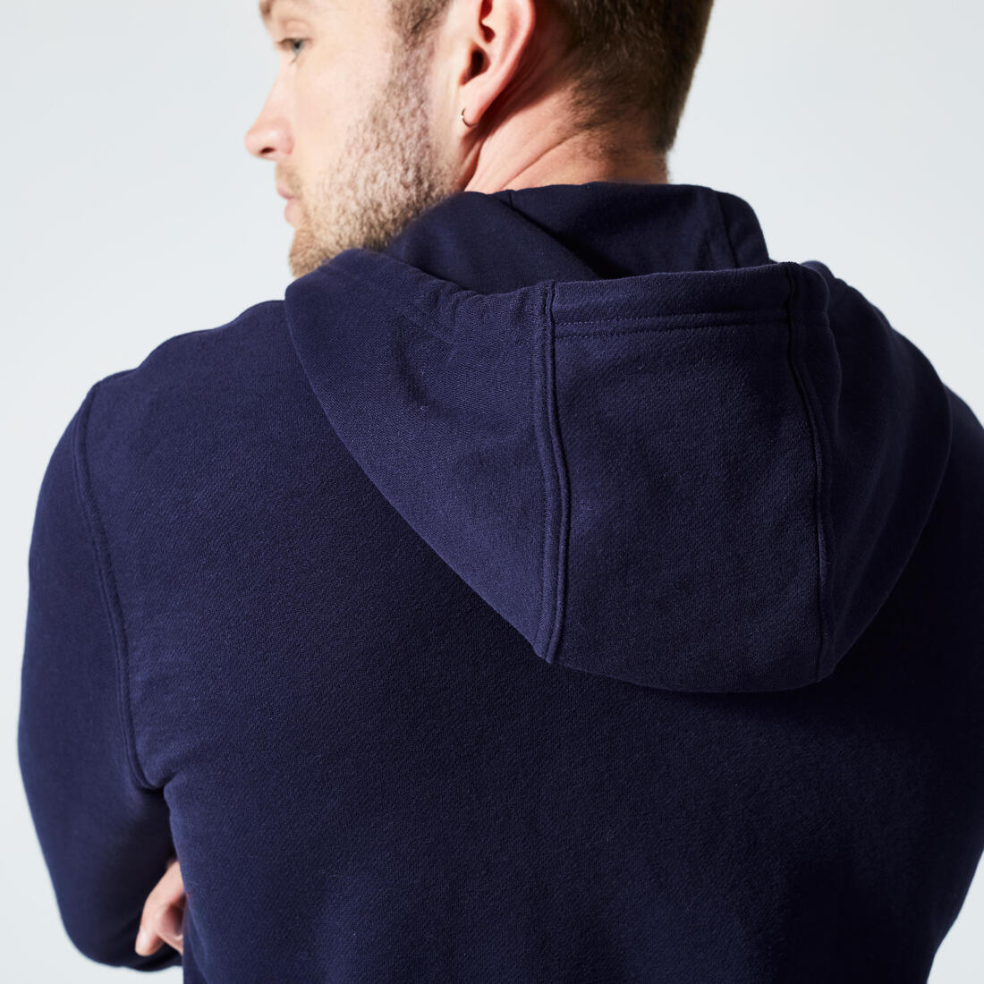 Sweat zippé à capuche de fitness en molleton homme - Image 14