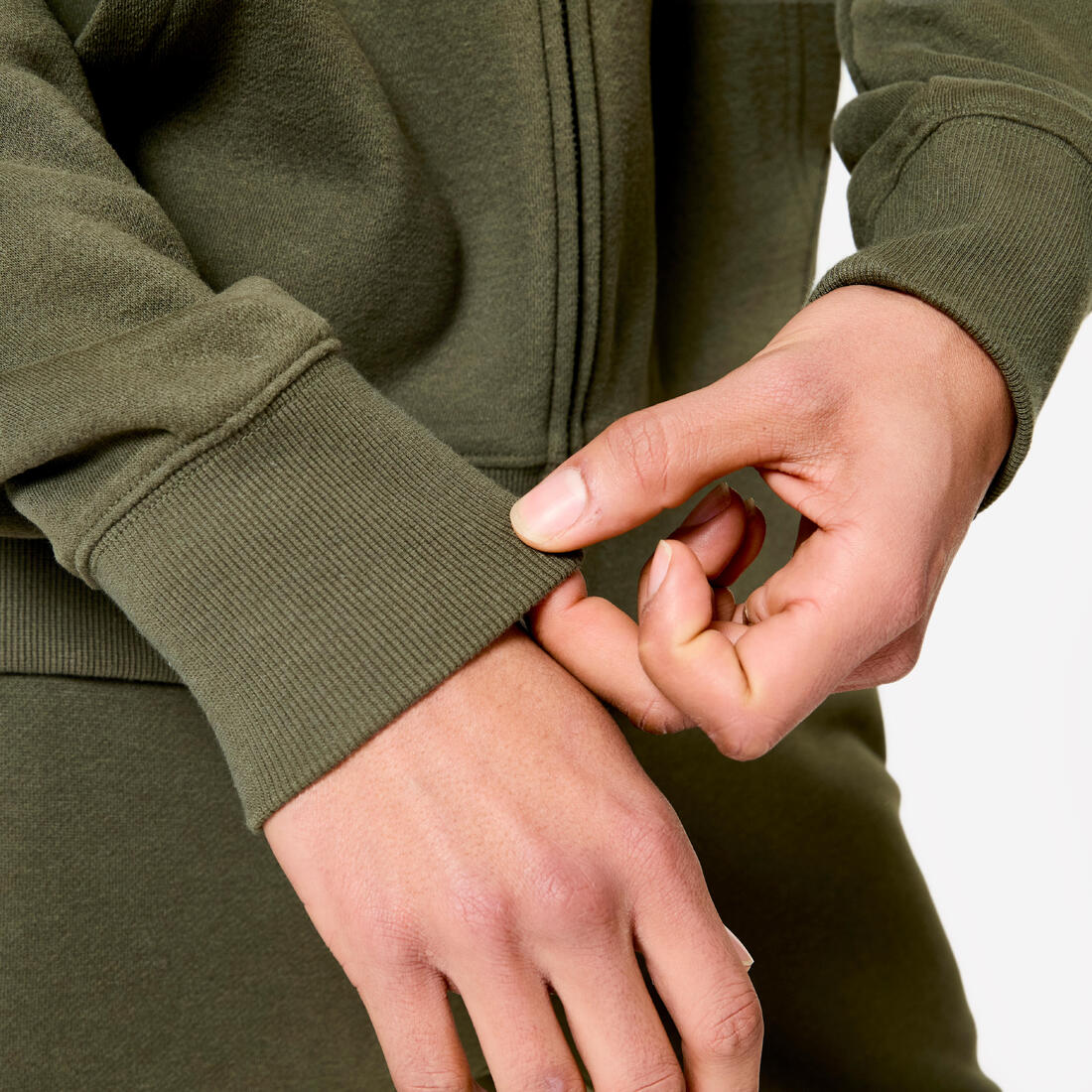 Sweat zippé à capuche de fitness en molleton homme - Image 25